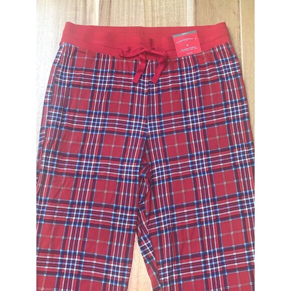 Wondershop Mens Red Plaid Pajama Pants With Drawstring Waist Size Medium - Picture 3 of 10